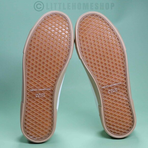 NEW!  French Connection Becka Sneakers in White, Orange, Size 6.5 - Picture 7 of 9